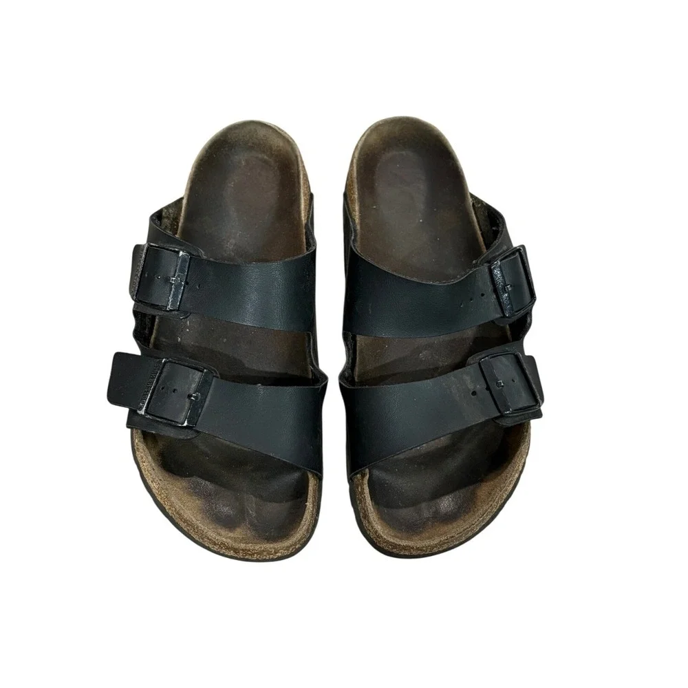 Birkenstock Black Two Strap Sandals Slides EU 41 US Men 8 Women‎ 10.5